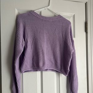 Wild fable purple cropped sweater